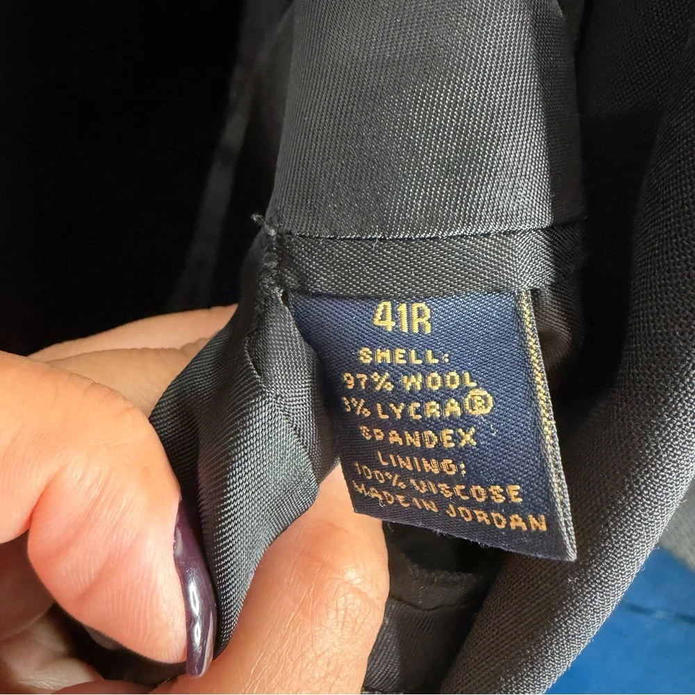 NWOT Brooks Brothers 346 Stretch Men's Black Solid Wool Blazer Size 41R Workwear
